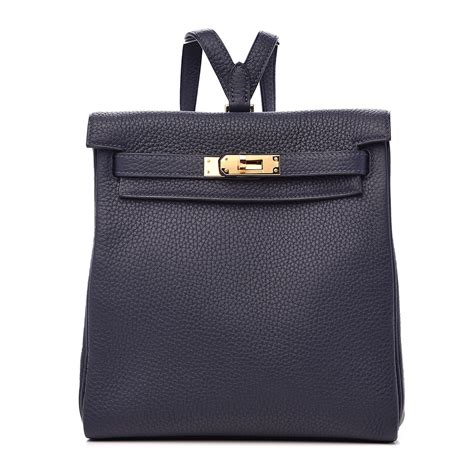 hermes taurillon clemence kelly ado|HERMES Taurillon Clemence Kelly Ado Backpack Bleu Nuit .